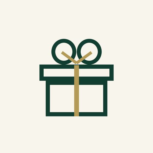 Mystery Gift — green gift box with gold ribbon